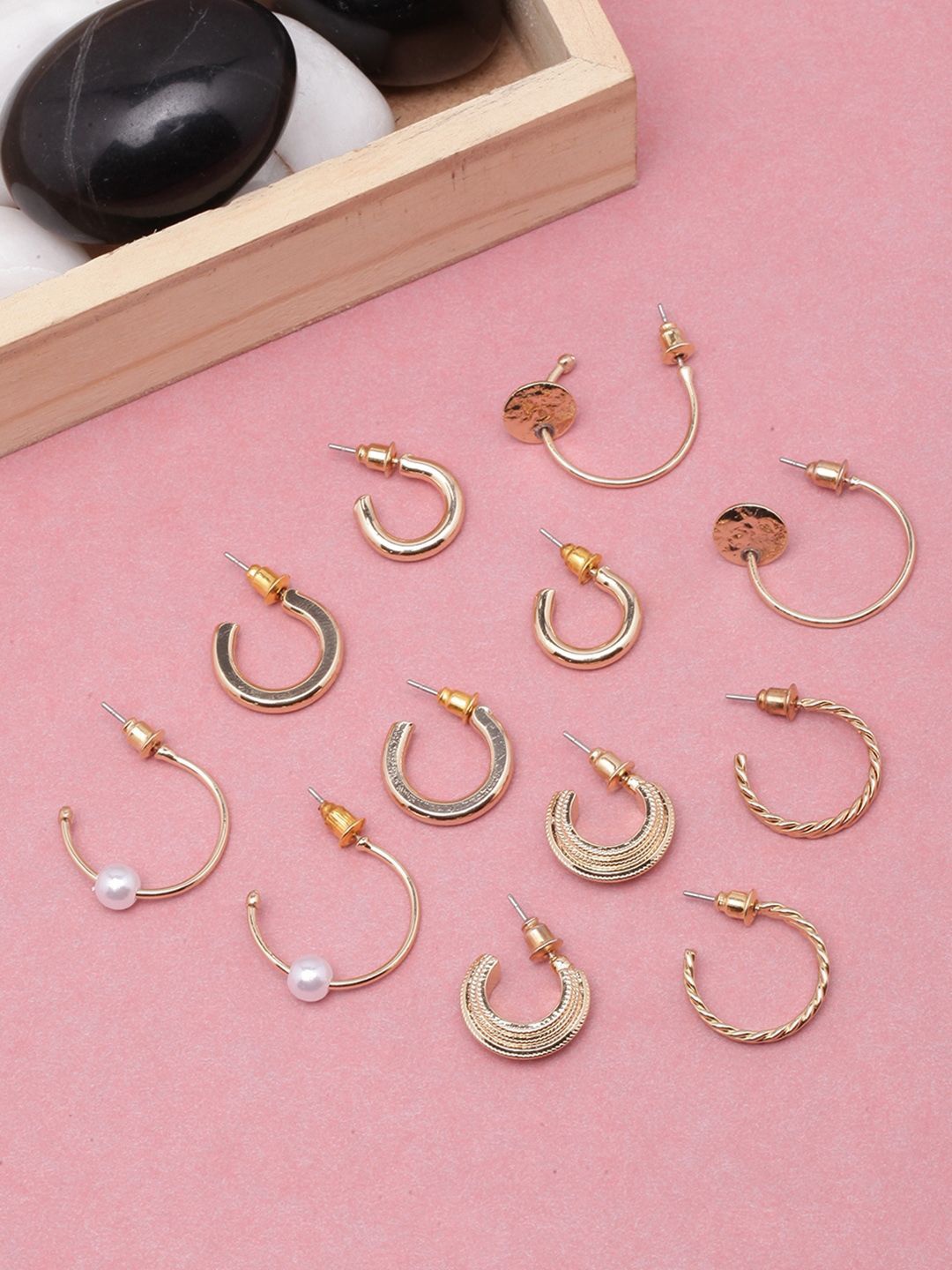 

KPOP Circular Half Hoop Earrings, Gold