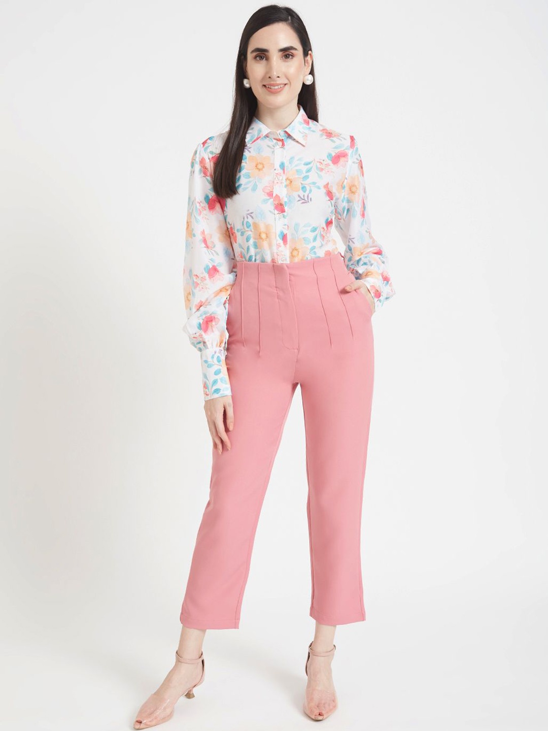 

AMSWAN Women Classic Floral Opaque Printed Casual Shirt, Multi