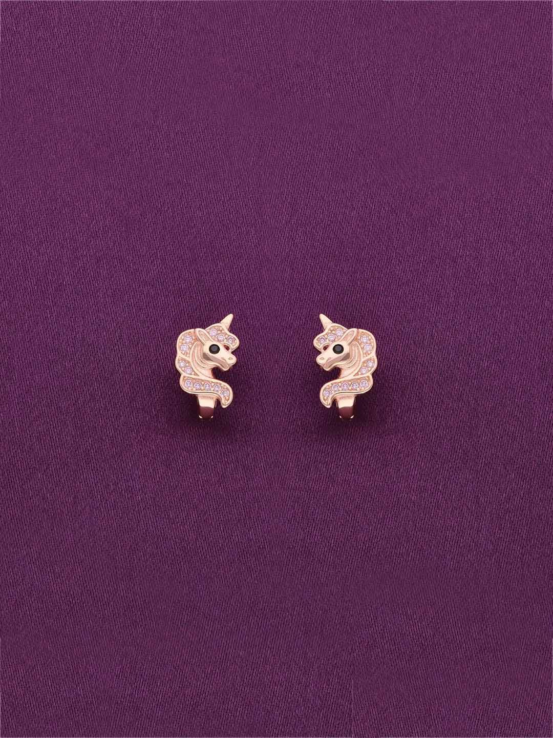 

KAI JEWEL Girls 92.5 Sterling Silver Rose Gold-Plated Contemporary Studs