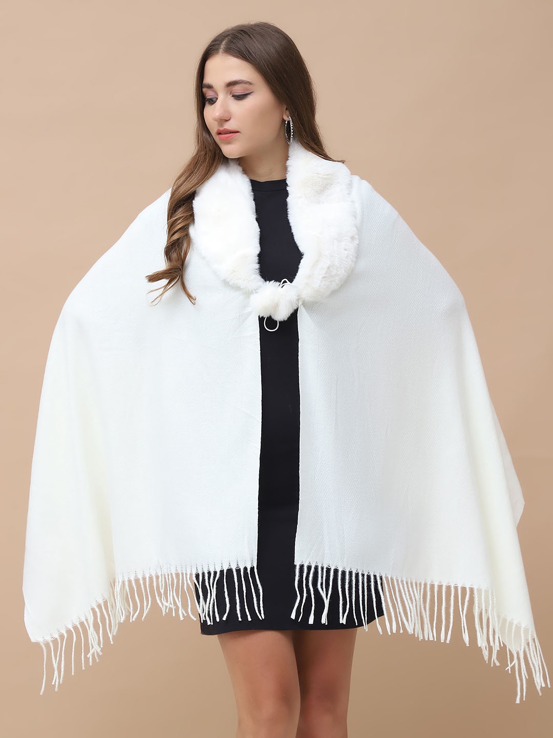 

ELLIS Women Solid Mufflers, White