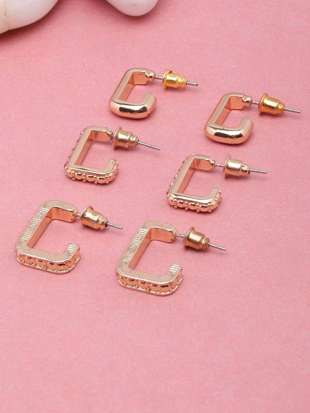 

KPOP Contemporary Half Hoop Earrings, Gold