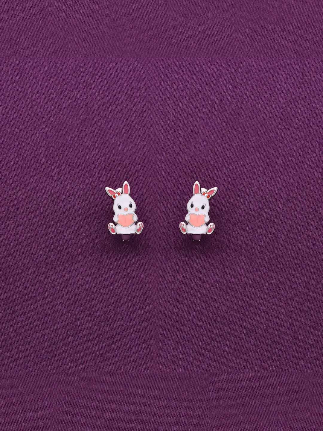 

KAI JEWEL Girls 92.5 Sterling Silver Rhodium-Plated Contemporary Studs