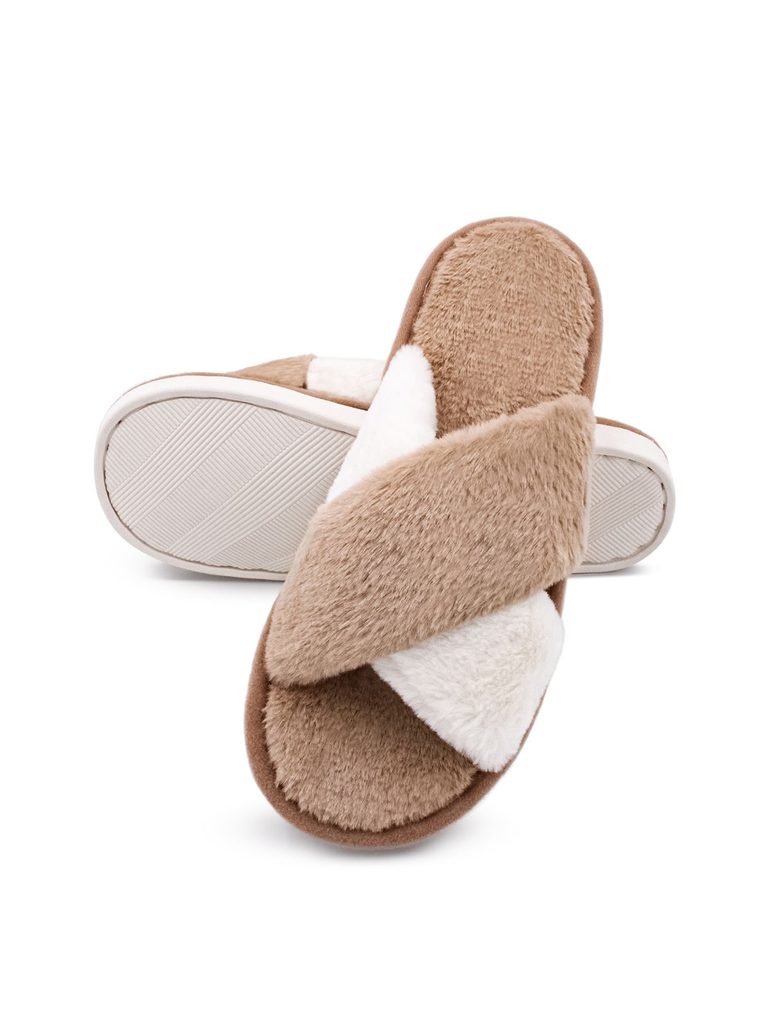 

JENNA Women Room Winter Slipper, Brown