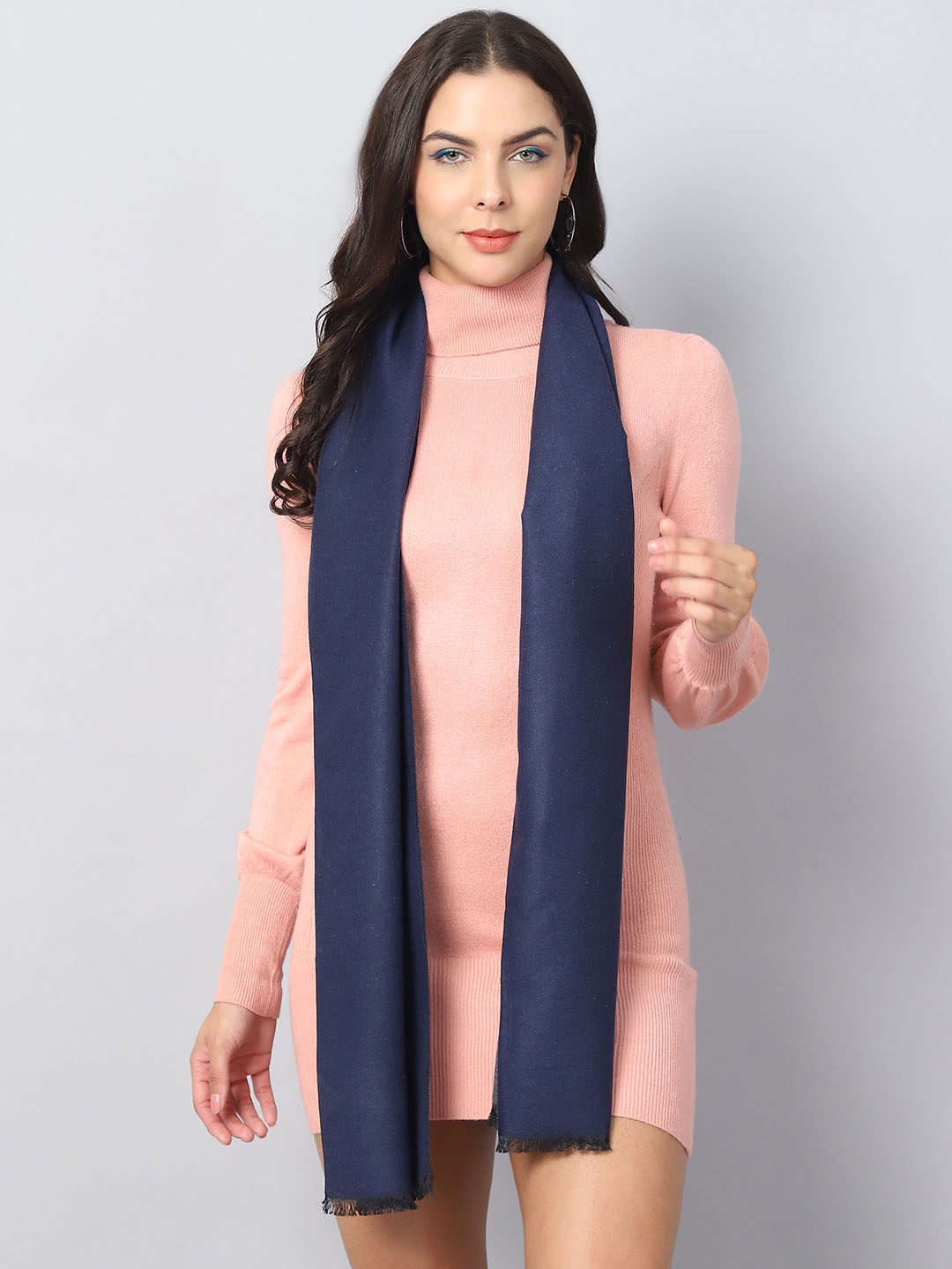 

ELLIS Unisex Acrylic Reversible Mufflers, Navy blue