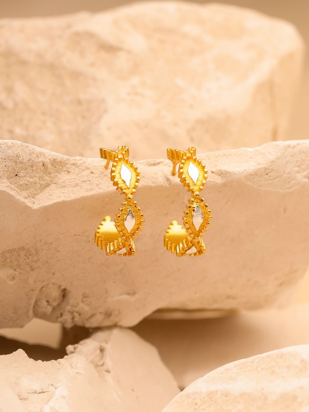

Mitali Jain Gold-Plated Circular Hoop Earrings