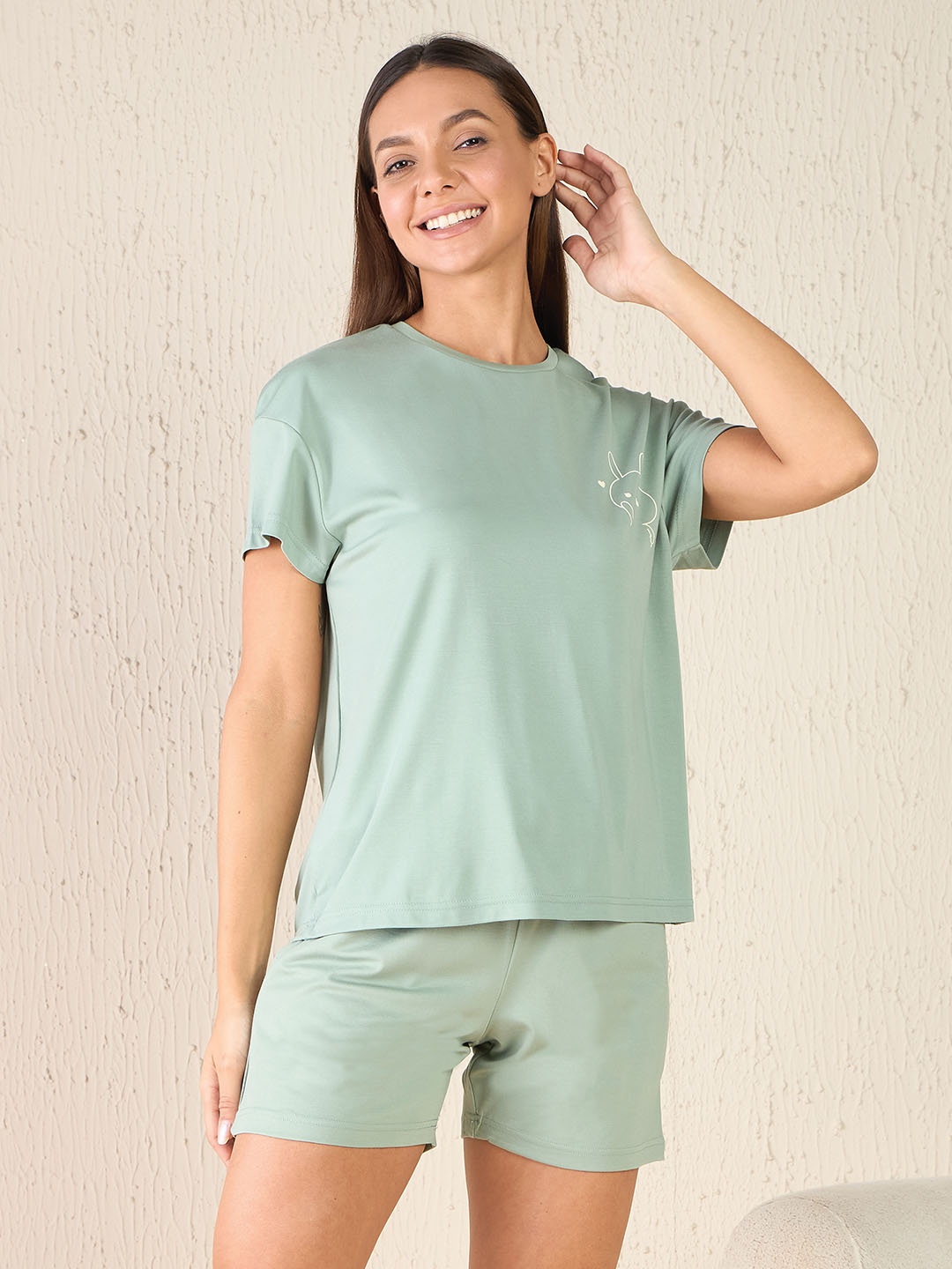 

Sweet Dreams Women Night suit, Green
