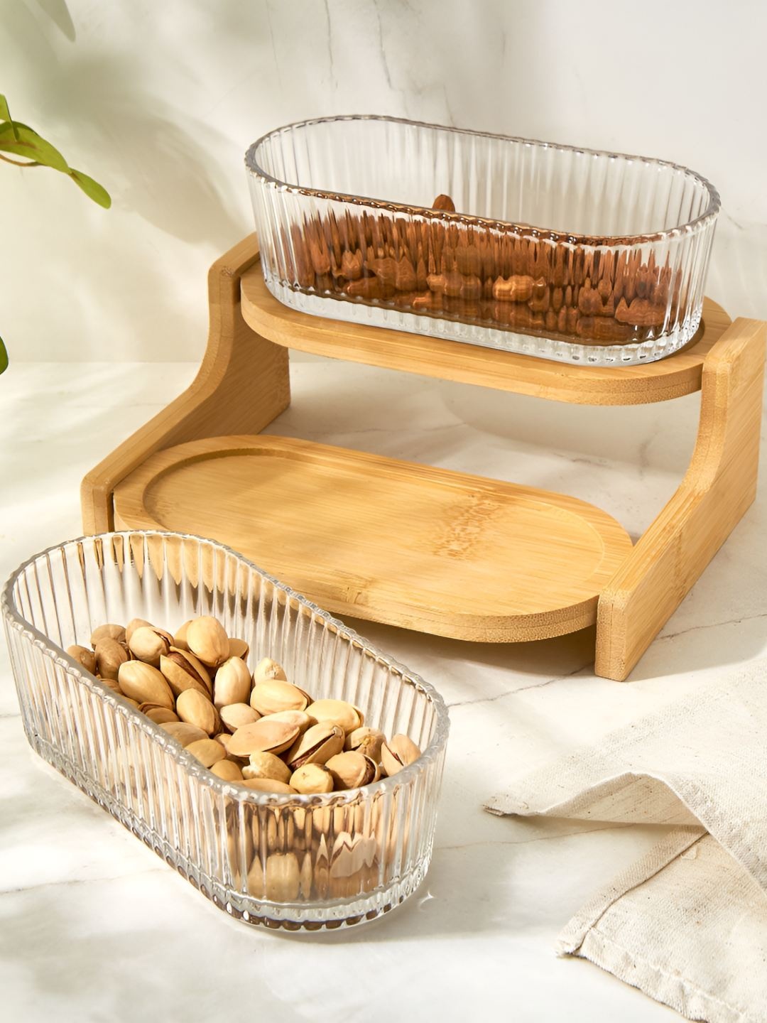 

Home Centre Vamos Louisa Transparent 2 Pieces Glass Serving Bowl