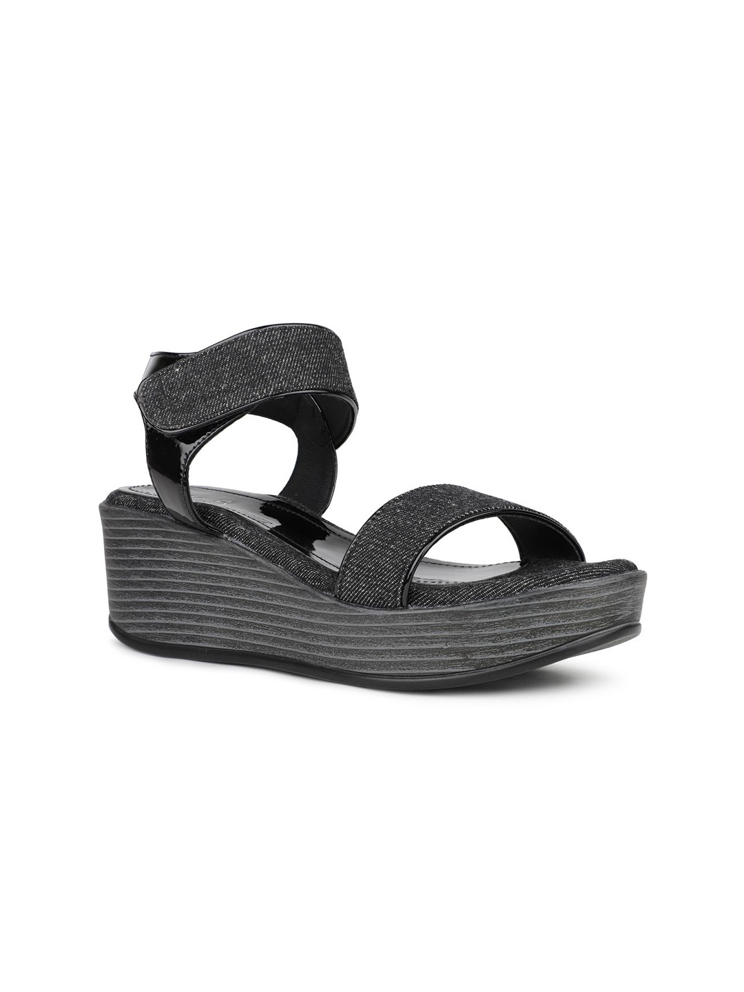 

Inc 5 Women Solid Wedge Sandals, Black