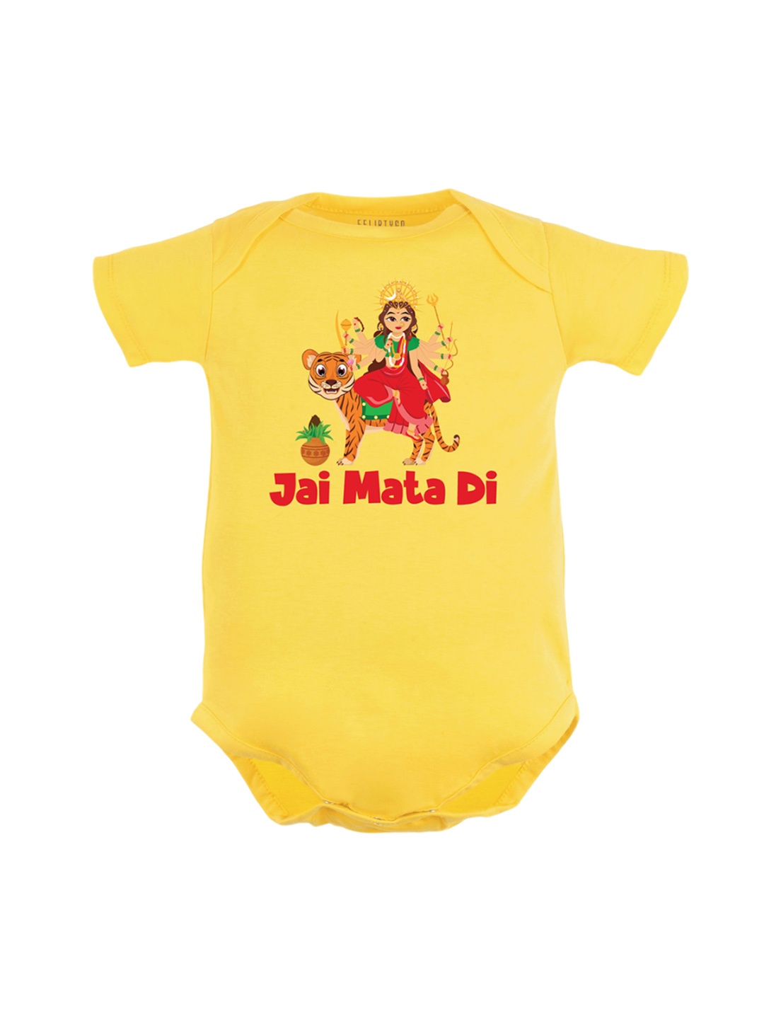 

FFLIRTYGO Infants Printed Cotton Bodysuit, Yellow