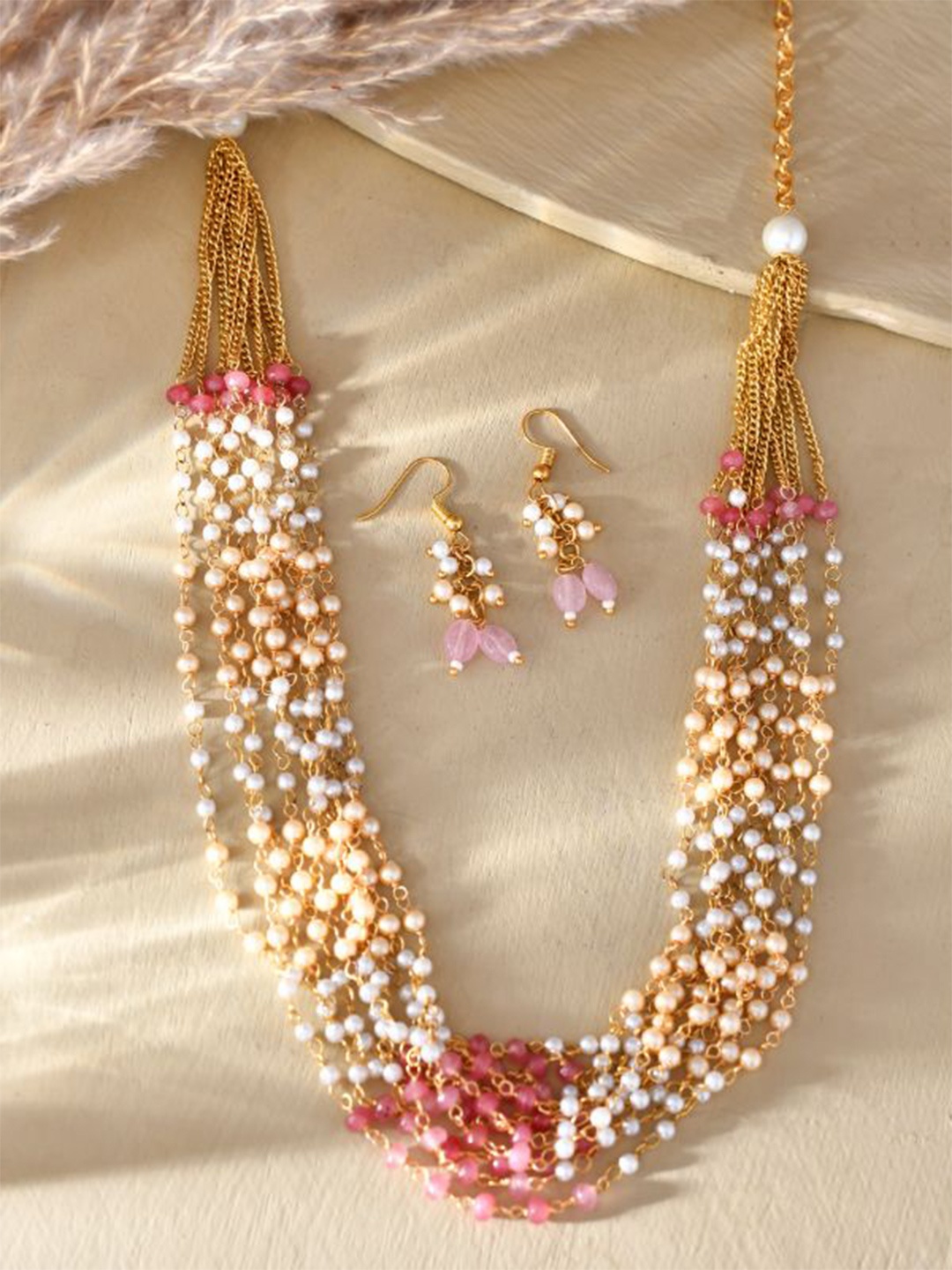 

DASTOOR Beaded Jewellery Set, Gold