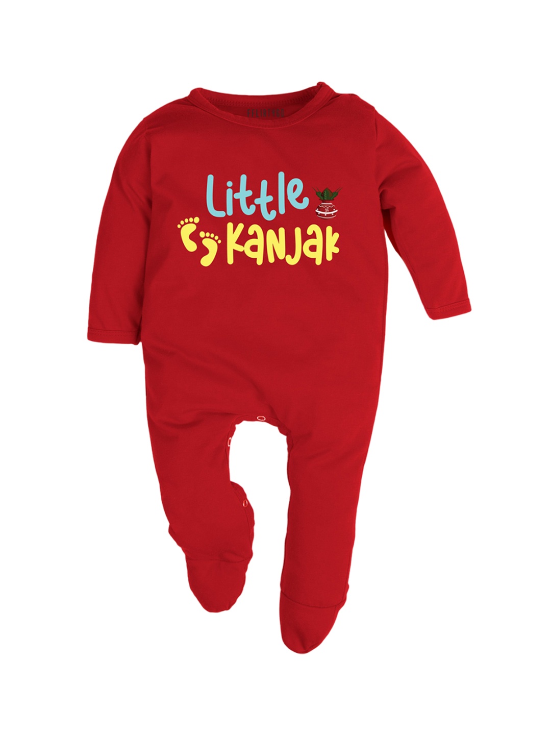 

FFLIRTYGO Infants Printed Cotton Sleepsuit, Red