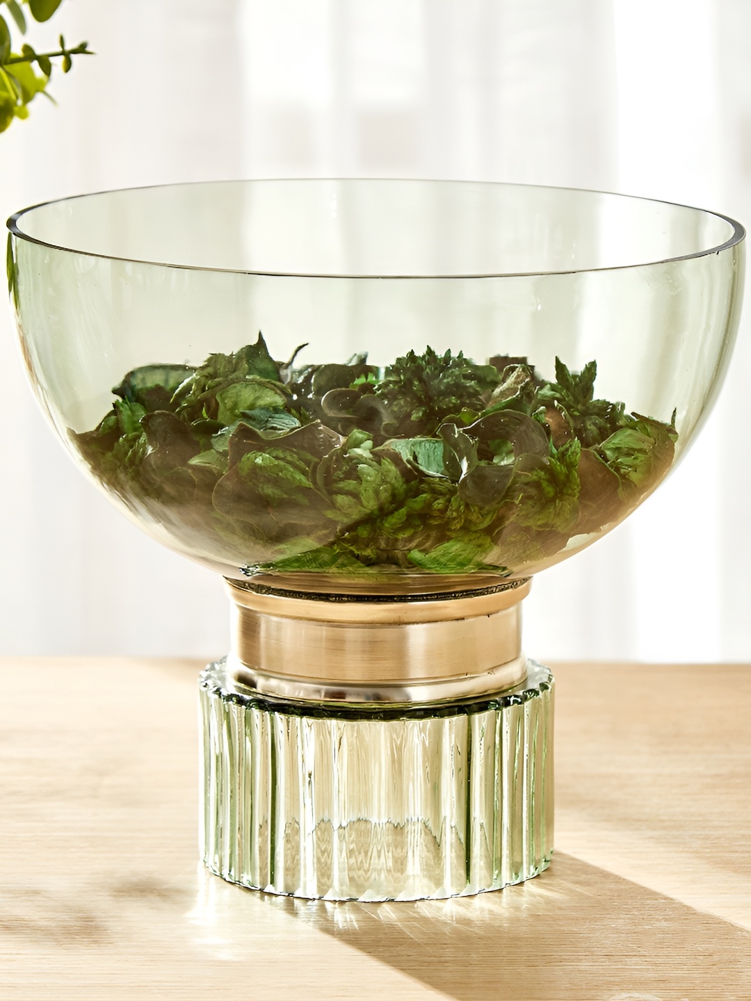 

Home Centre Transparent Glass Decorative Bowl