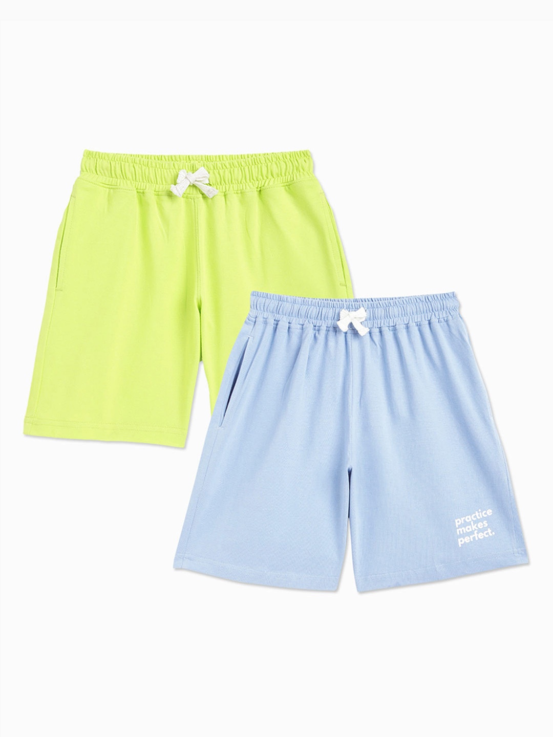 

Campana Boys Cotton Typography Printed Shorts, Blue