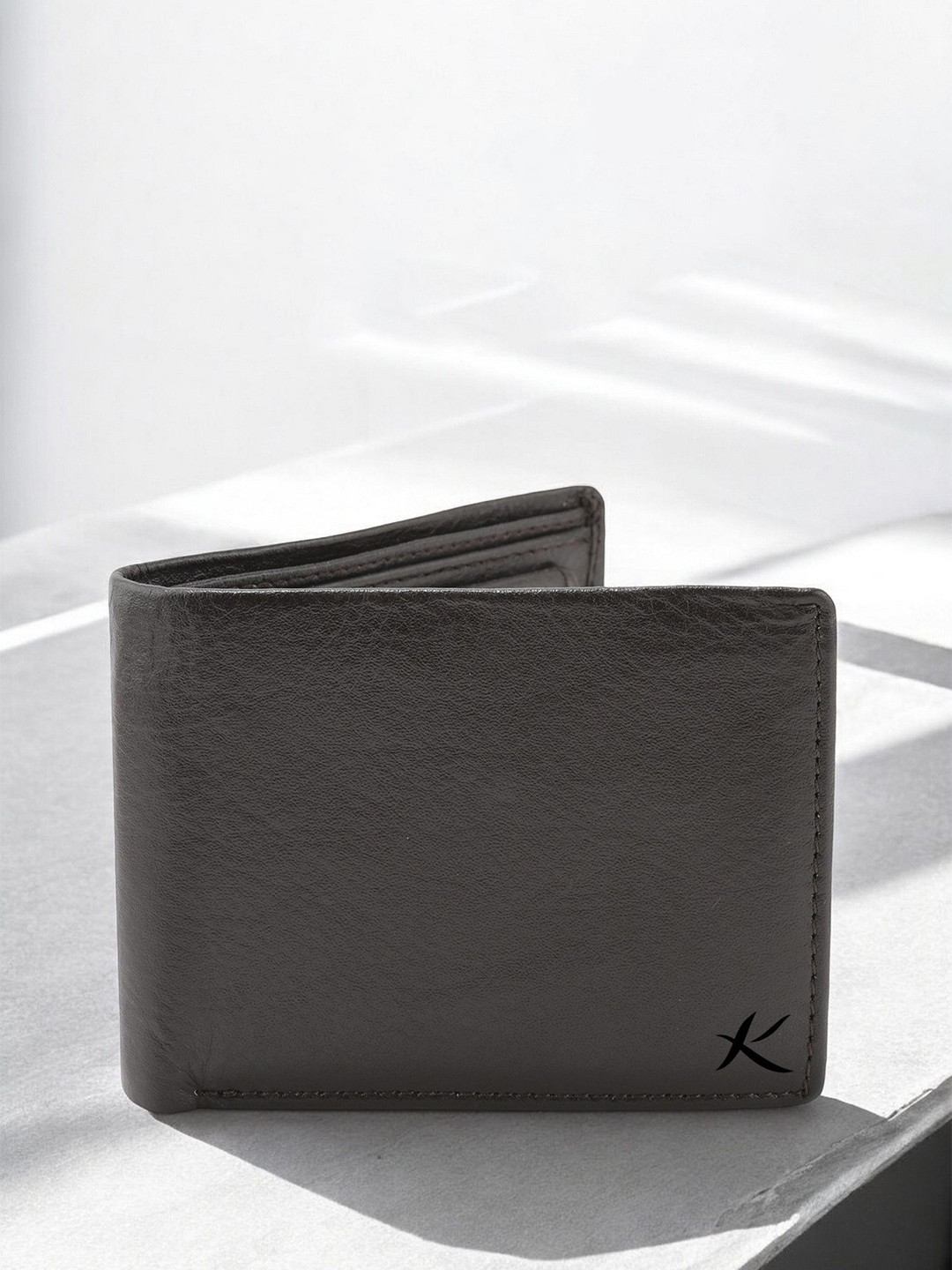 

Kastner Men Textured Leather Two Fold Wallet, Brown