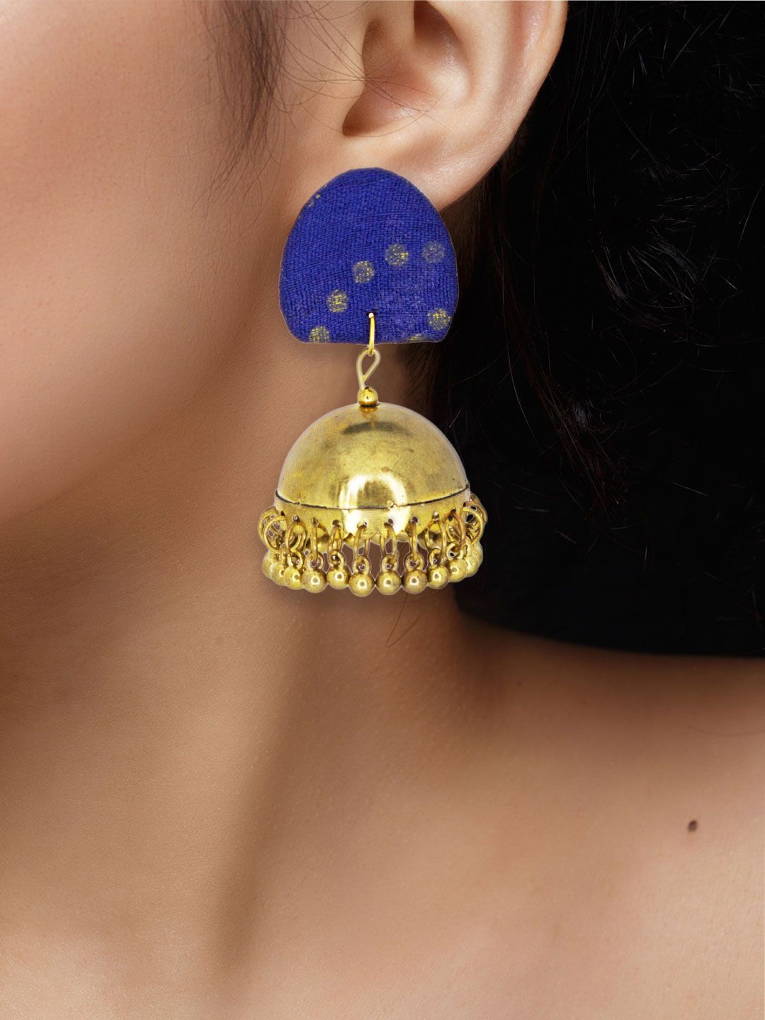 

Sangria Ghungroo Charm Jhumkas, Yellow