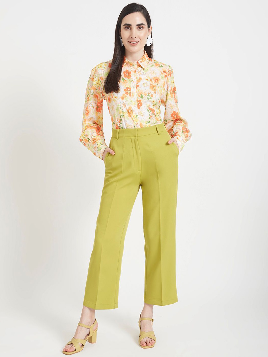

AMSWAN Women Classic Floral Opaque Printed Casual Shirt, Multi