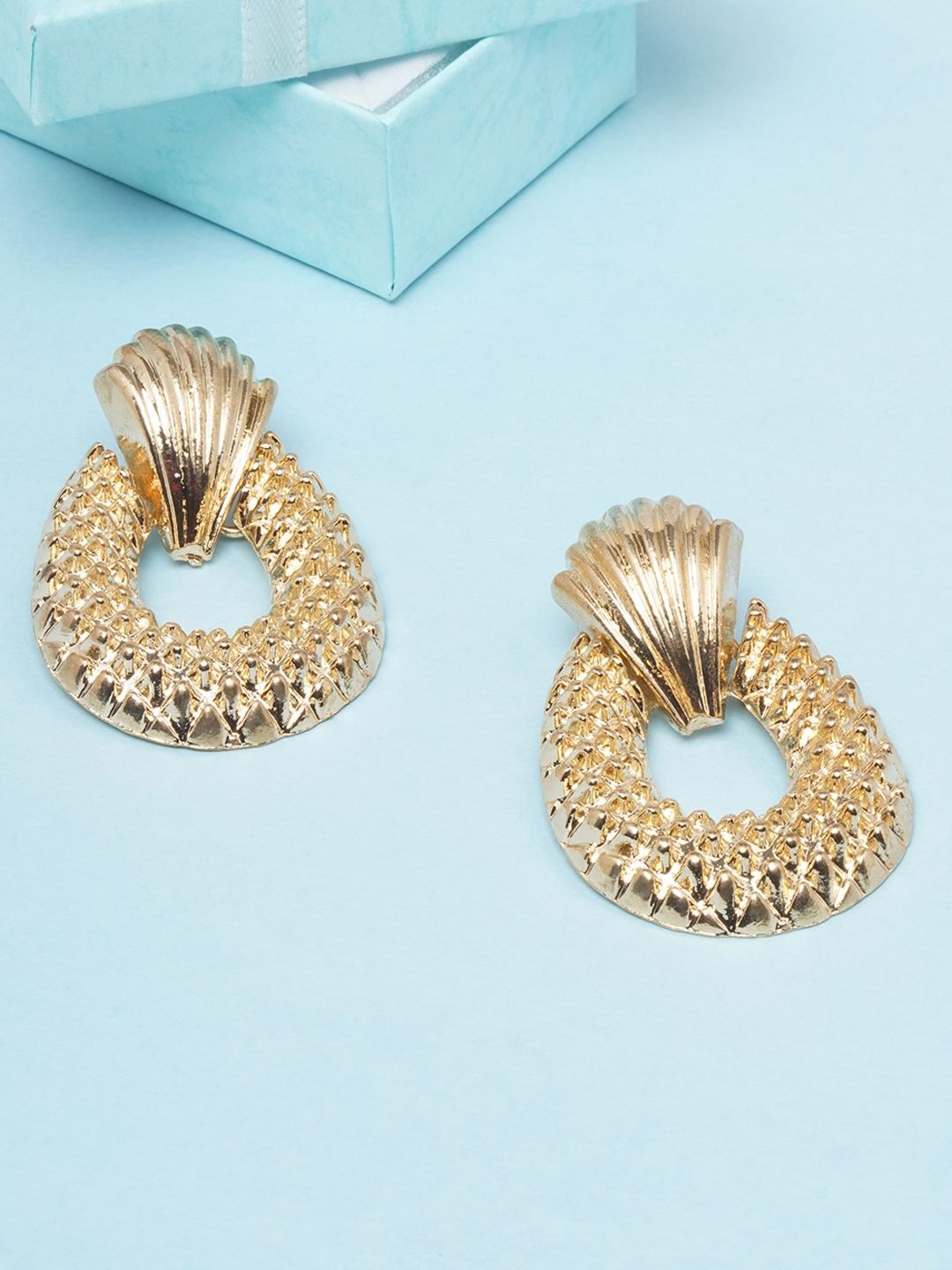 

KPOP Gold Plated Contemporary Drop Earrings