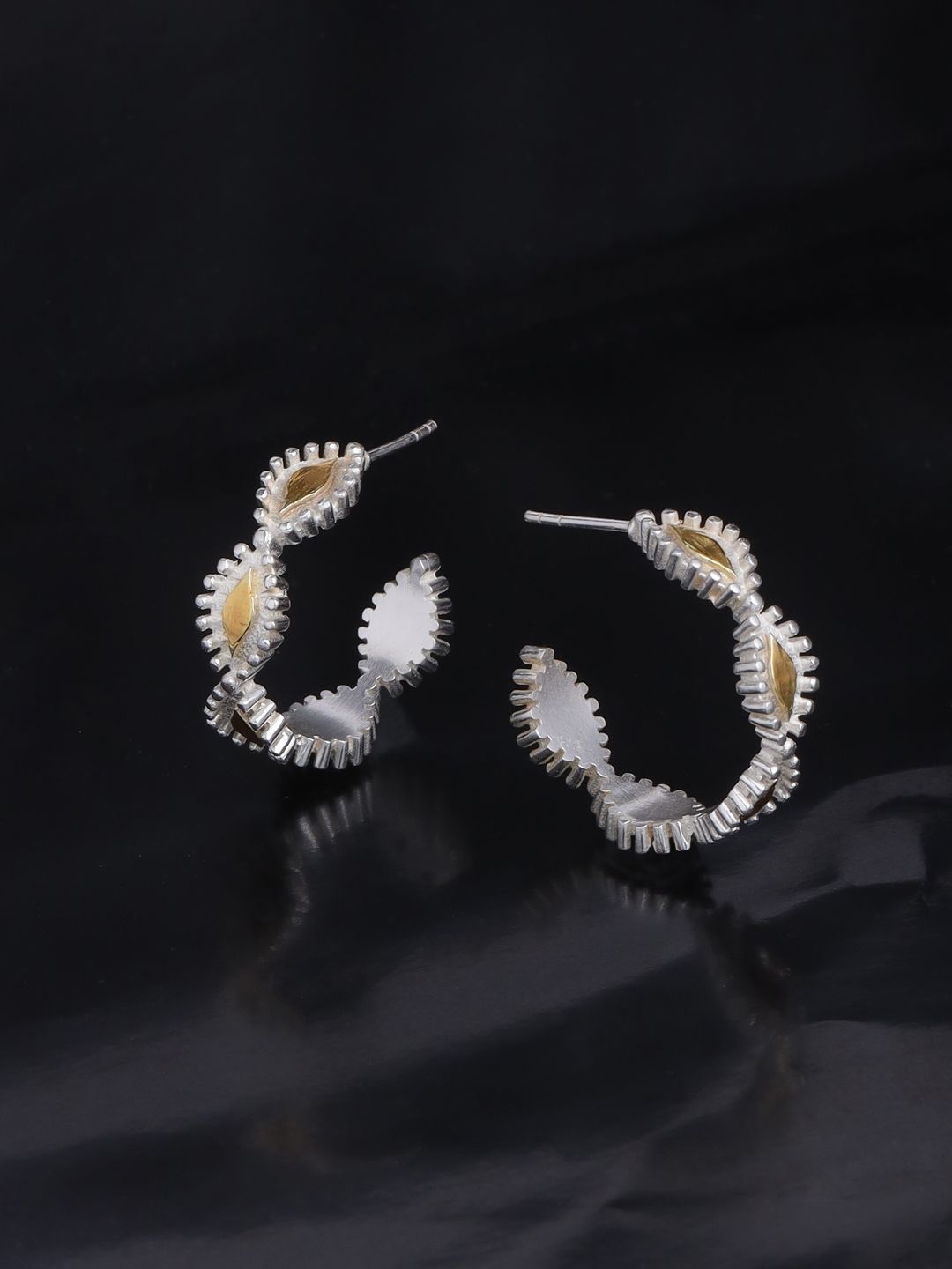 

Mitali Jain Silver-Plated Circular Hoop Earrings