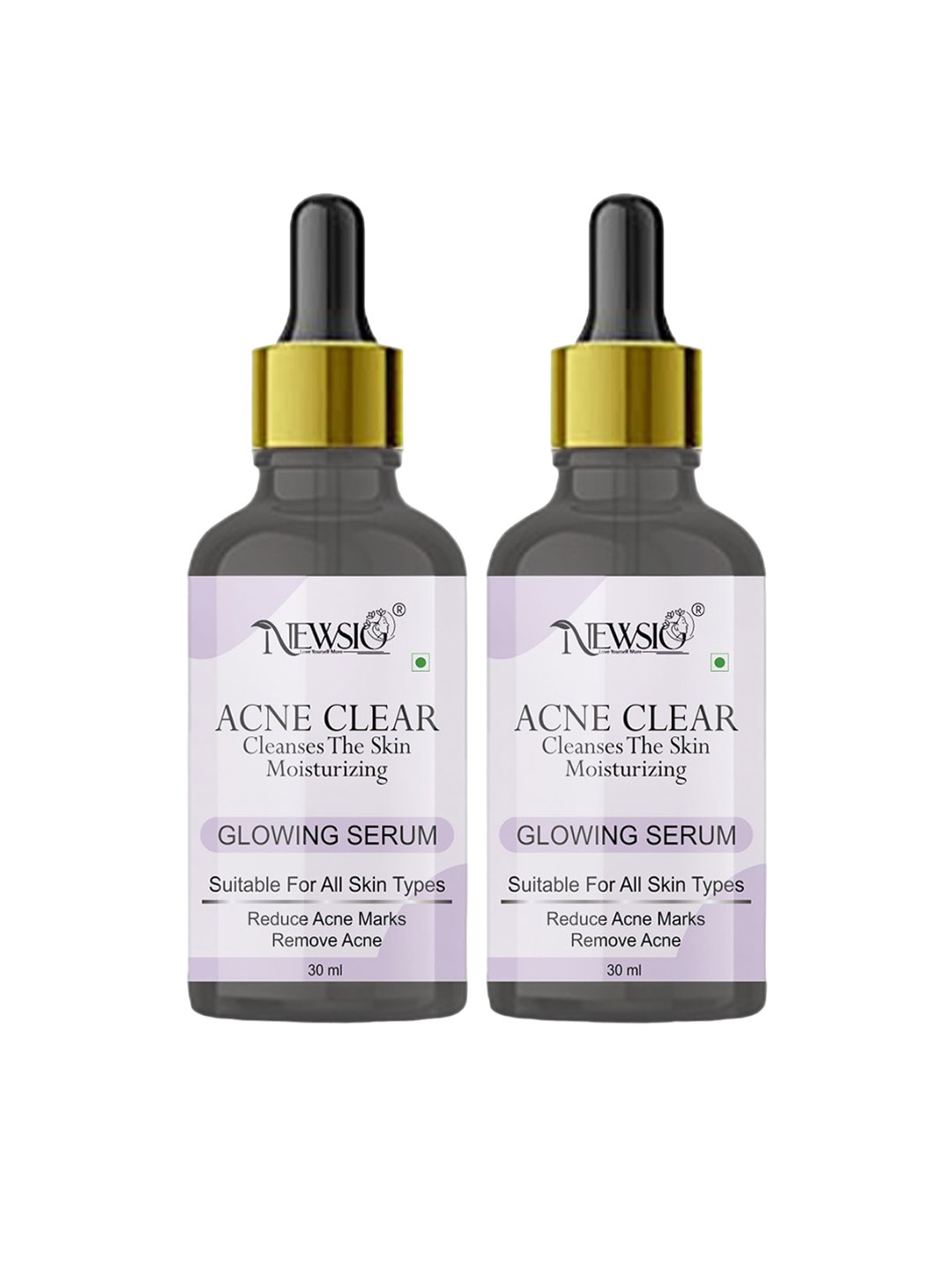 

Newsio Set of 2 Anti Acne Serum - 30ml Each, Transparent