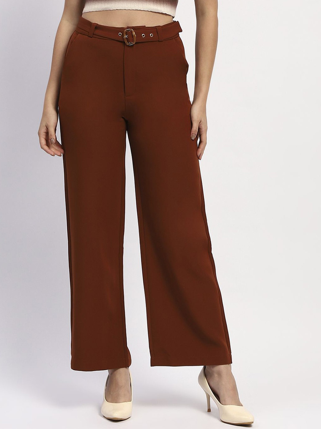

Madame Women Trousers, Rust
