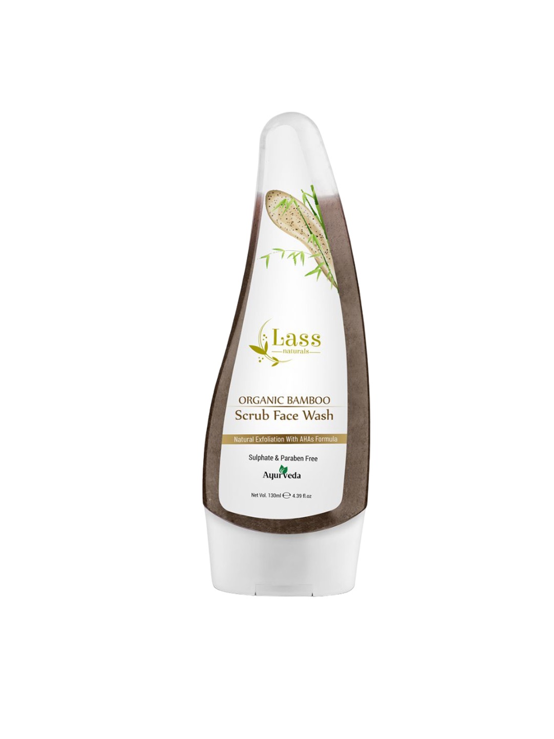 

Lass Naturals Organic Bamboo Scrub Face Wash- 130 ml, Grey