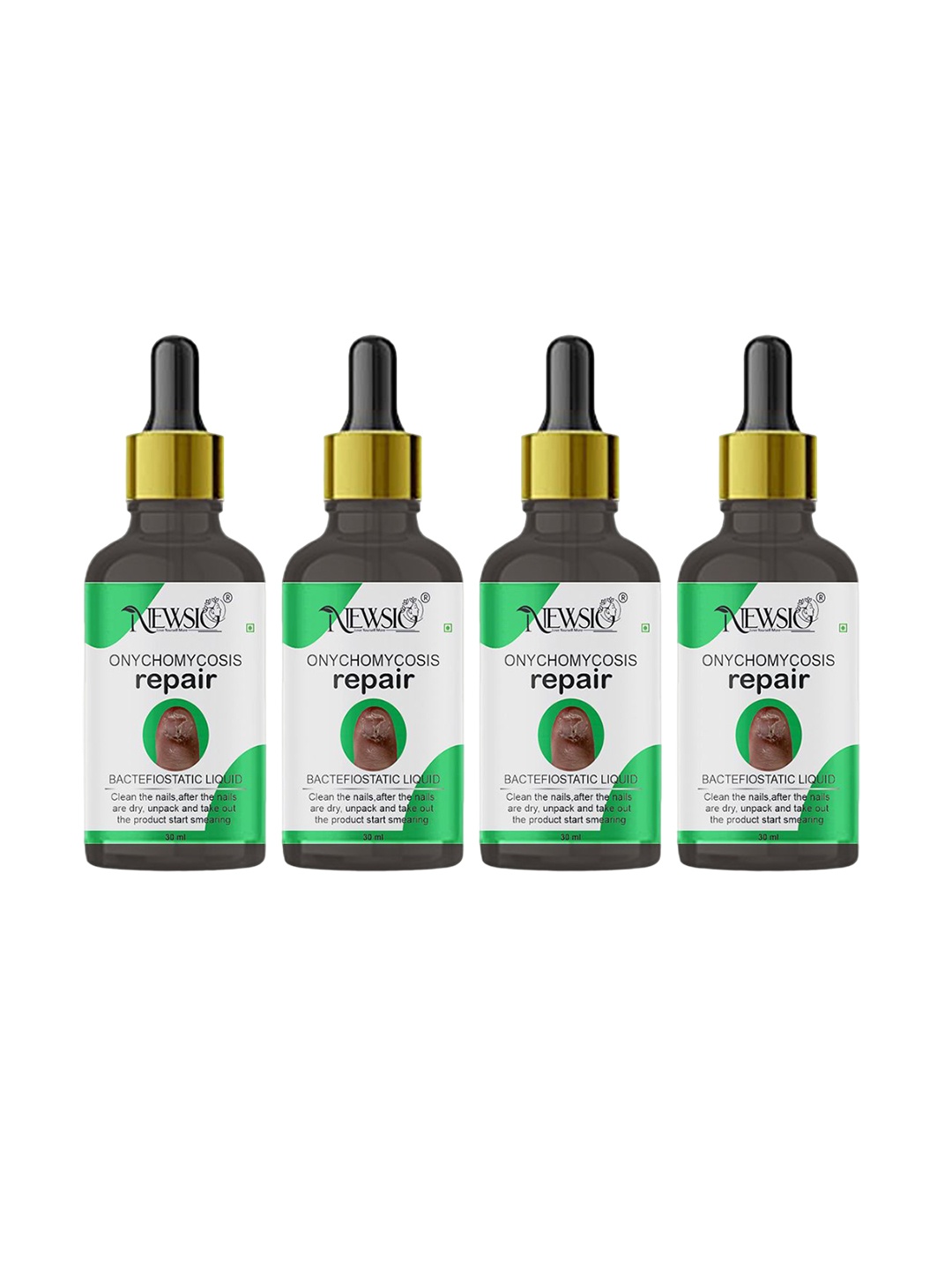 

Newsio Set of 4 Nail Repair Serum - 30 ml Each, Yellow