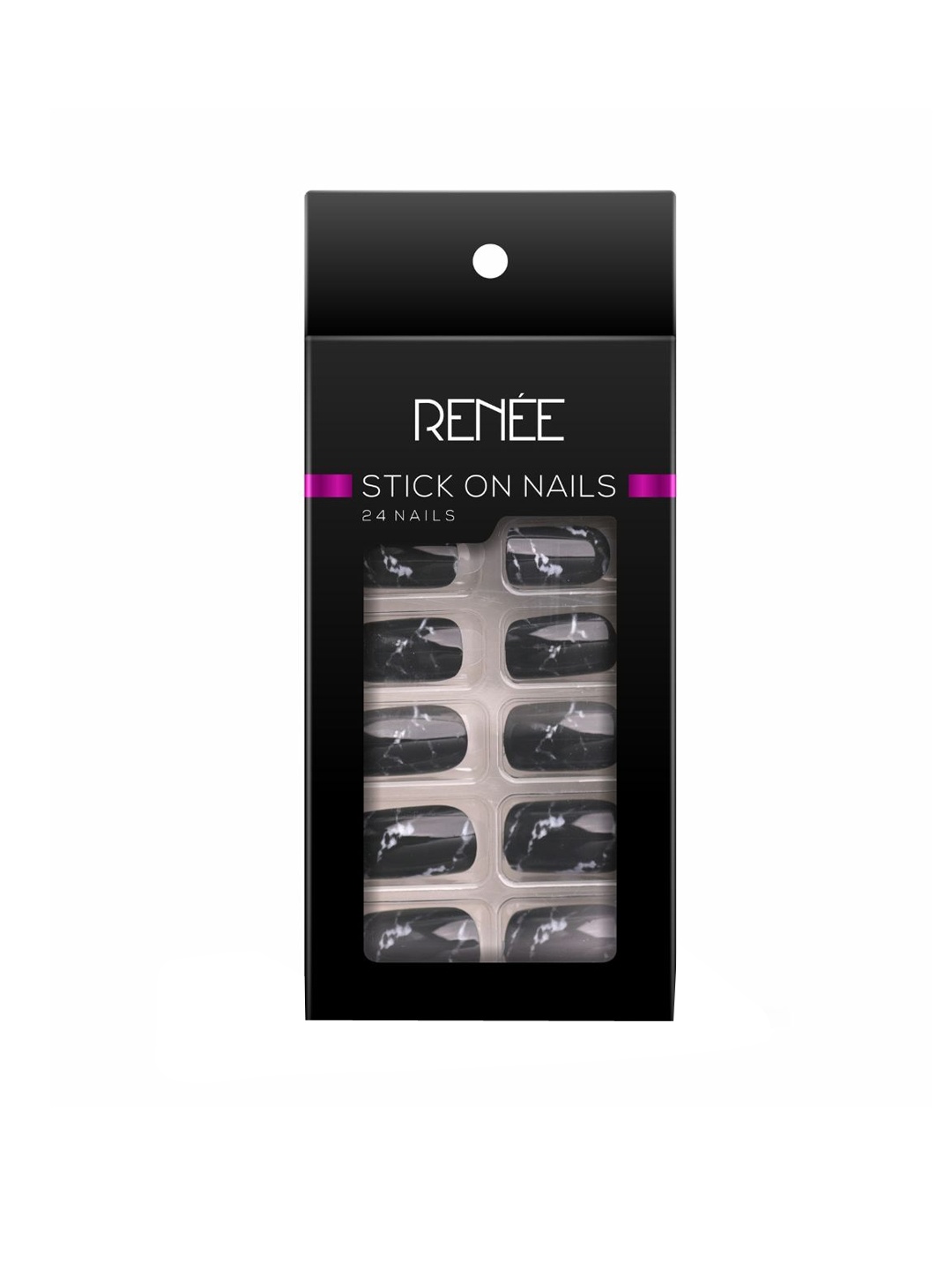 

Renee Set Of 24 Stick On Nails - DN 03, Black
