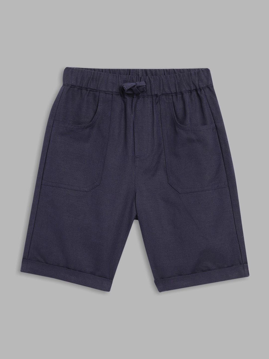 

Blue Giraffe Boys Pure Cotton Regular Fit Shorts, Navy blue