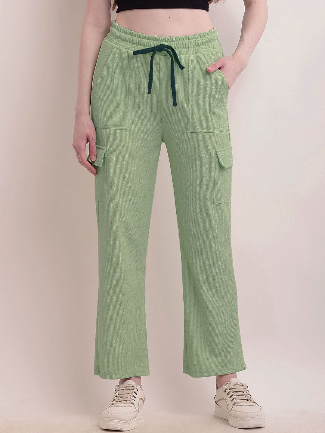 

BAESD Women Cotton Original Cargos Trousers, Green