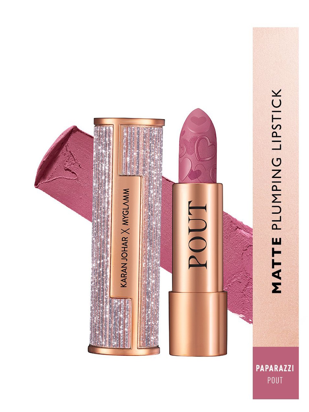 

MyGlamm POUT By Karan Johar Intense Matte Plumping Lipstick - Paparazzi Pout, Pink