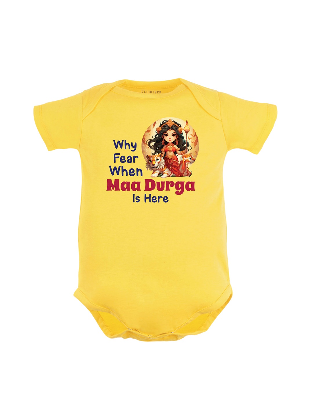 

FFLIRTYGO Infants Printed Pure Cotton Bodysuit, Yellow