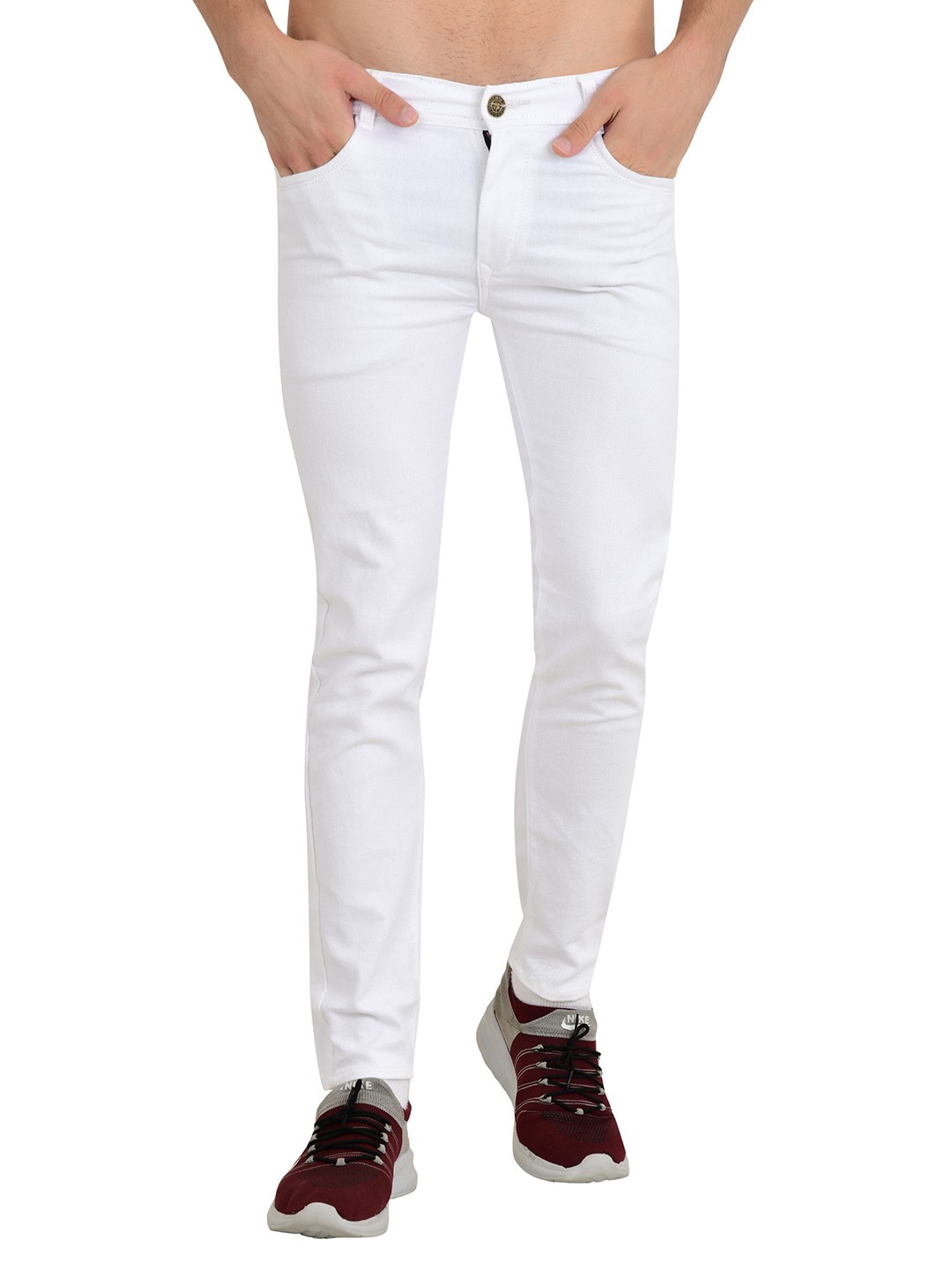

COMFITS Men Classic Slim Fit Jeans, White