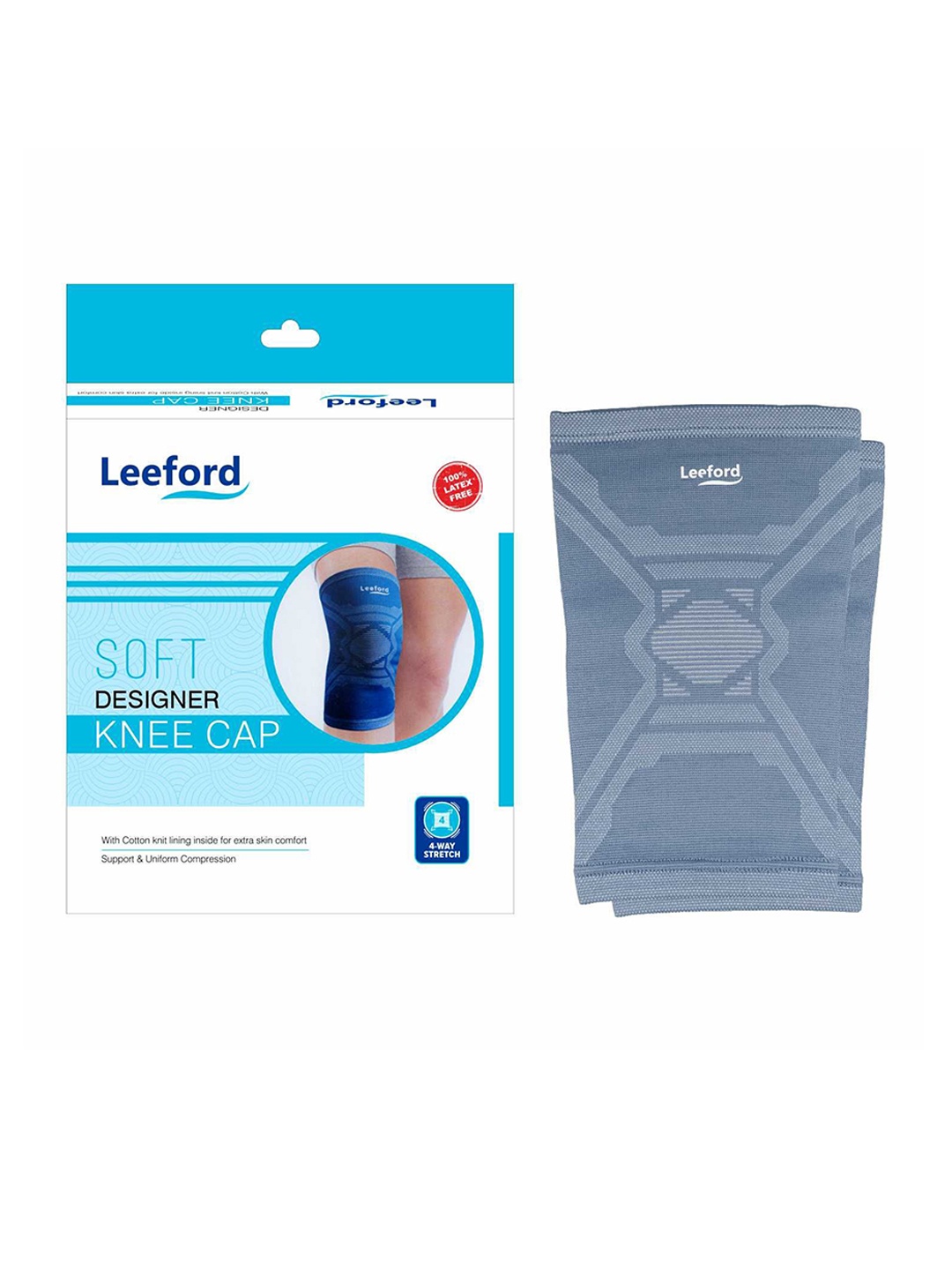

Leeford Unisex Stretchable Knee Support Cap, Blue