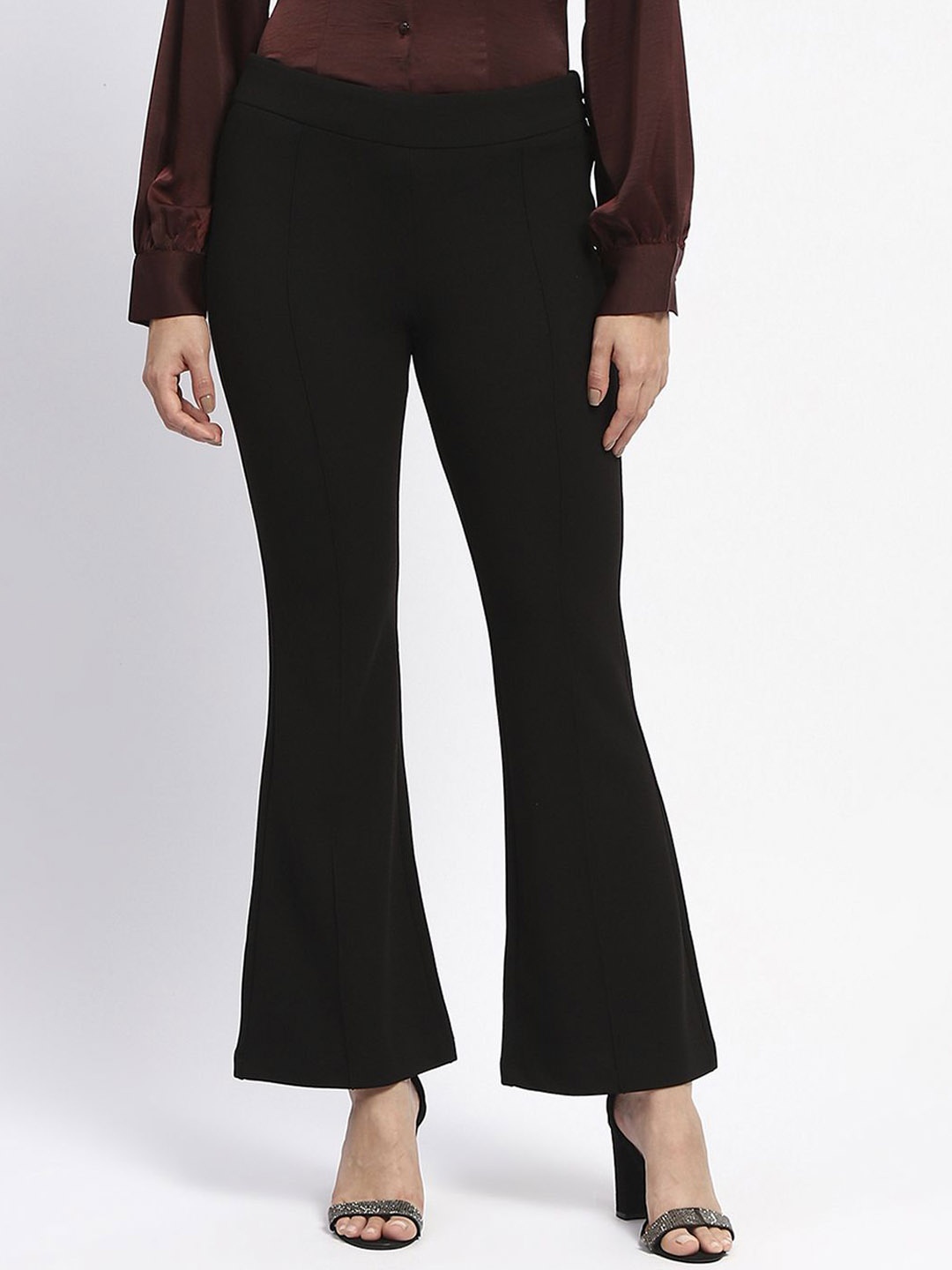 

Madame Women Bootcut Trousers, Black