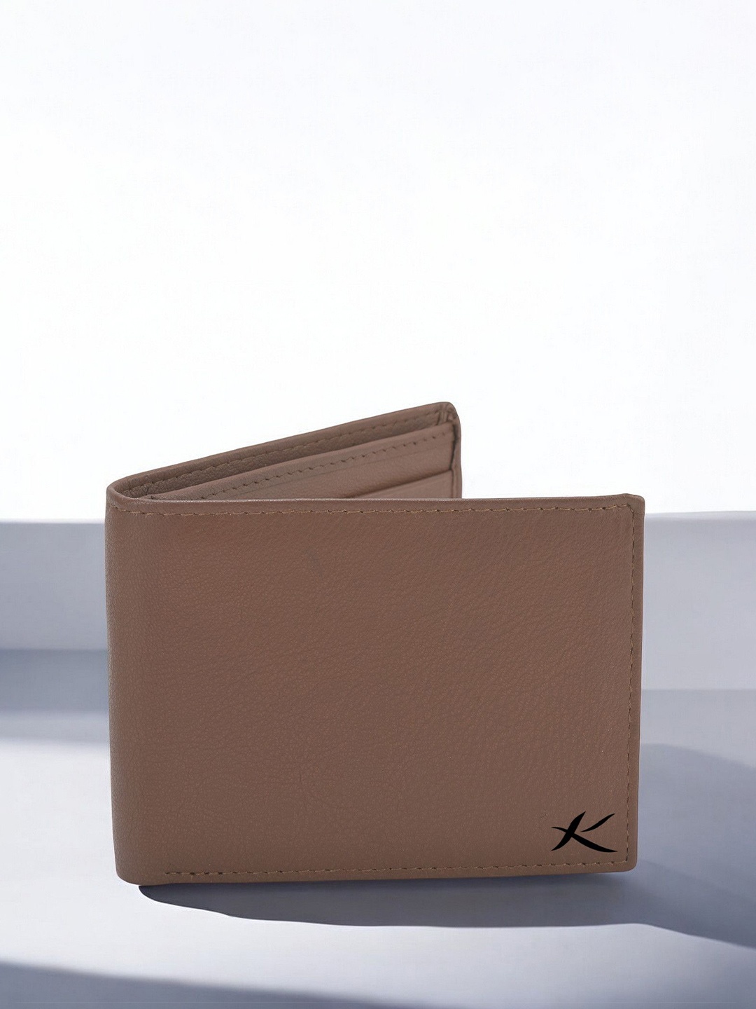 

Kastner Men Solid Cut Work Leather Two Fold Wallet, Brown
