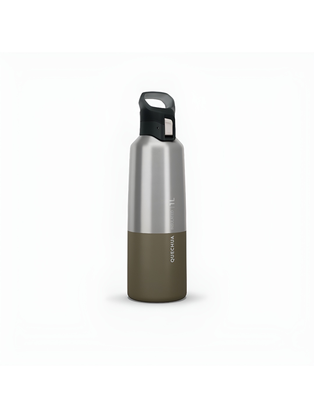 

Quechua By Decathlon Isothermal Stainless Steel Quick Open Cap Water Bottle 1 L, Khaki