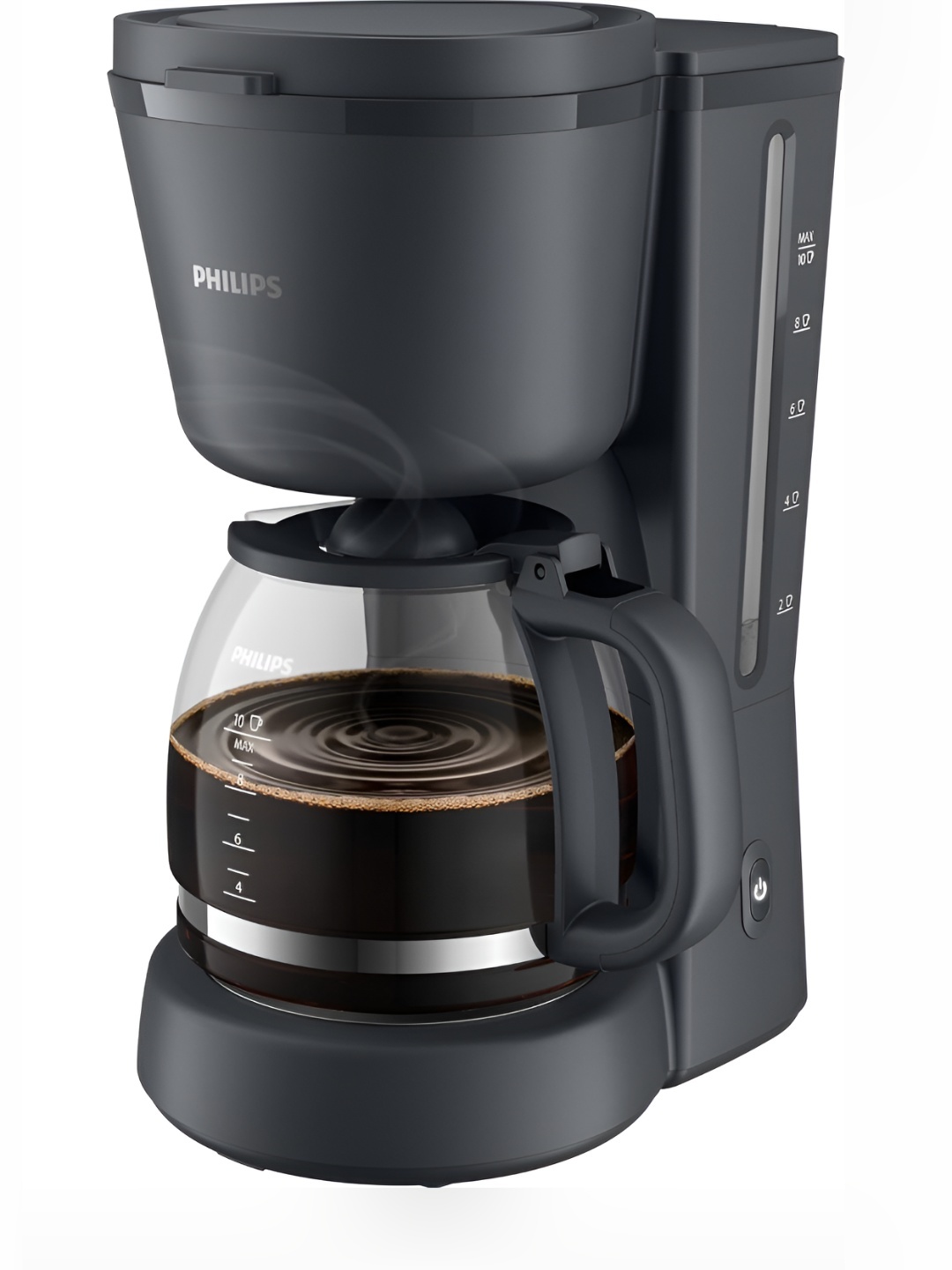 

Philips Black 1000W Electric Drip Coffee Maker, Charcoal