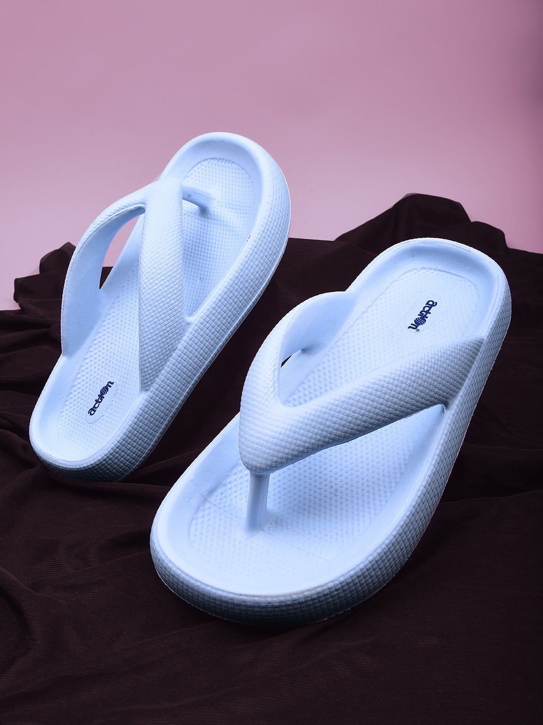 

Action Plus Women Rubber Thong Flip-Flops, Blue