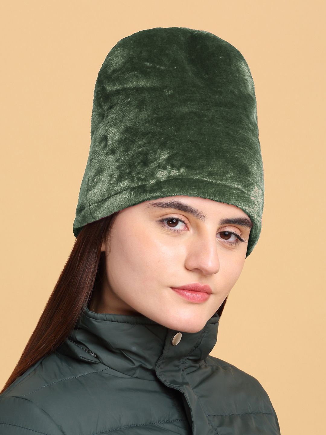 

KLOTTHE Women Woollen Beanie Caps, Green