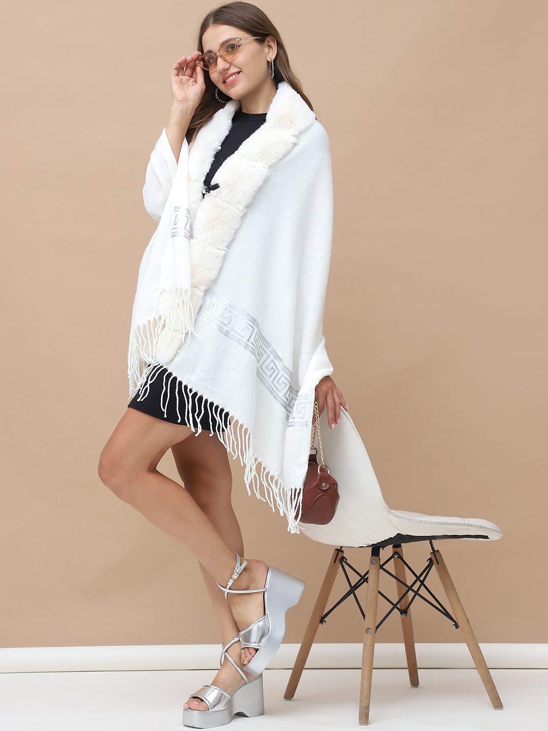 

ELLIS Women Self Design Acrylic Mufflers, White
