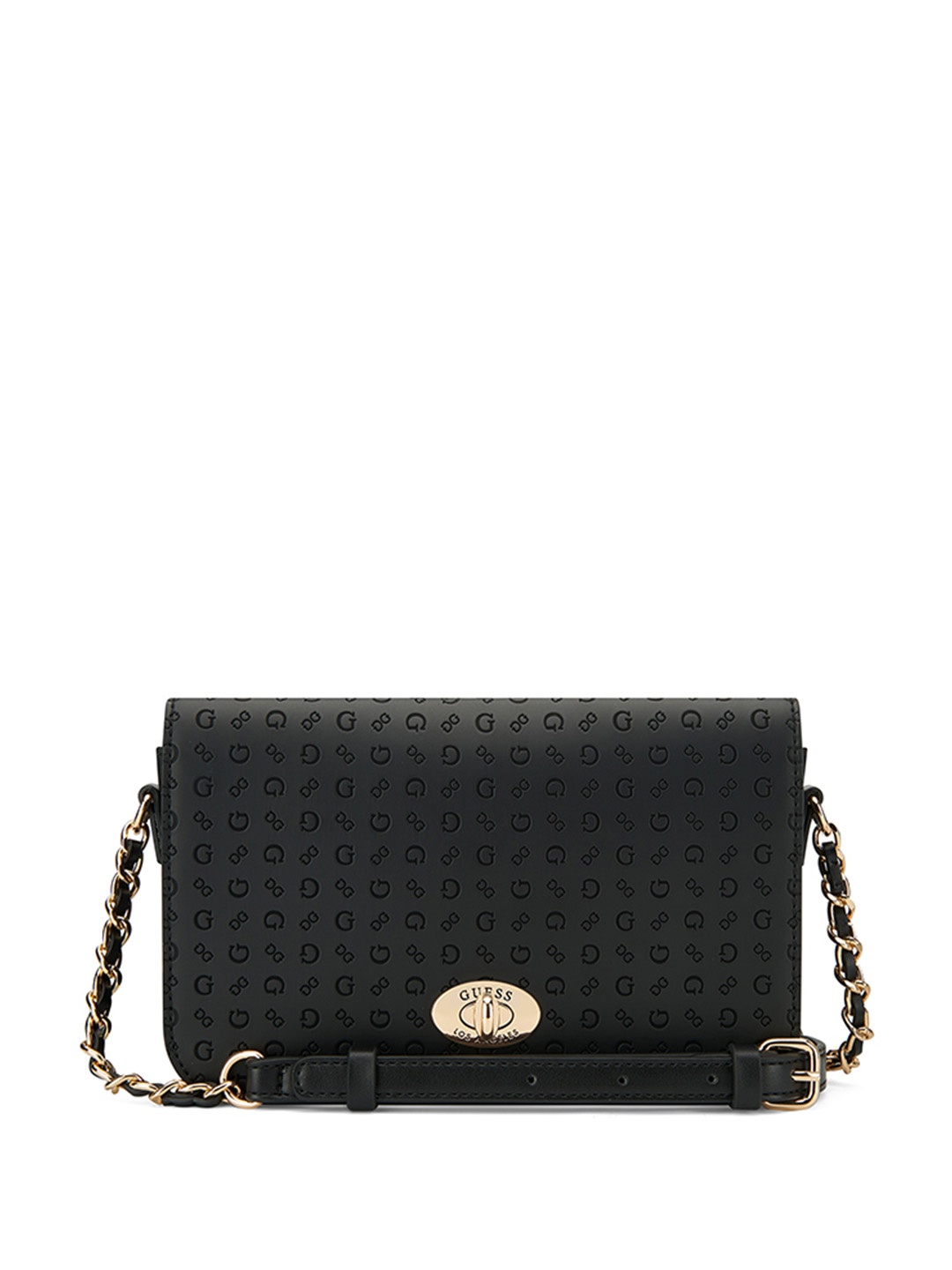 

GUESS Printed PU Sling Bag, Black