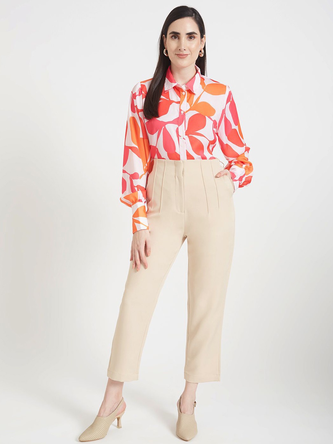 

AMSWAN Women Classic Floral Opaque Printed Casual Shirt, Multi