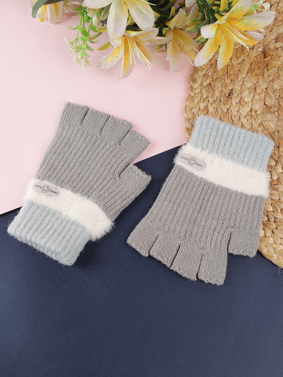 

ELLIS Unisex Patterned Winter Gloves, Grey