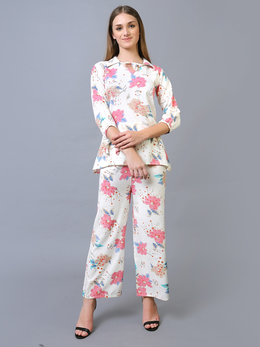 

Softwrap Printed Top & Trousers Co-ords Set, Pink