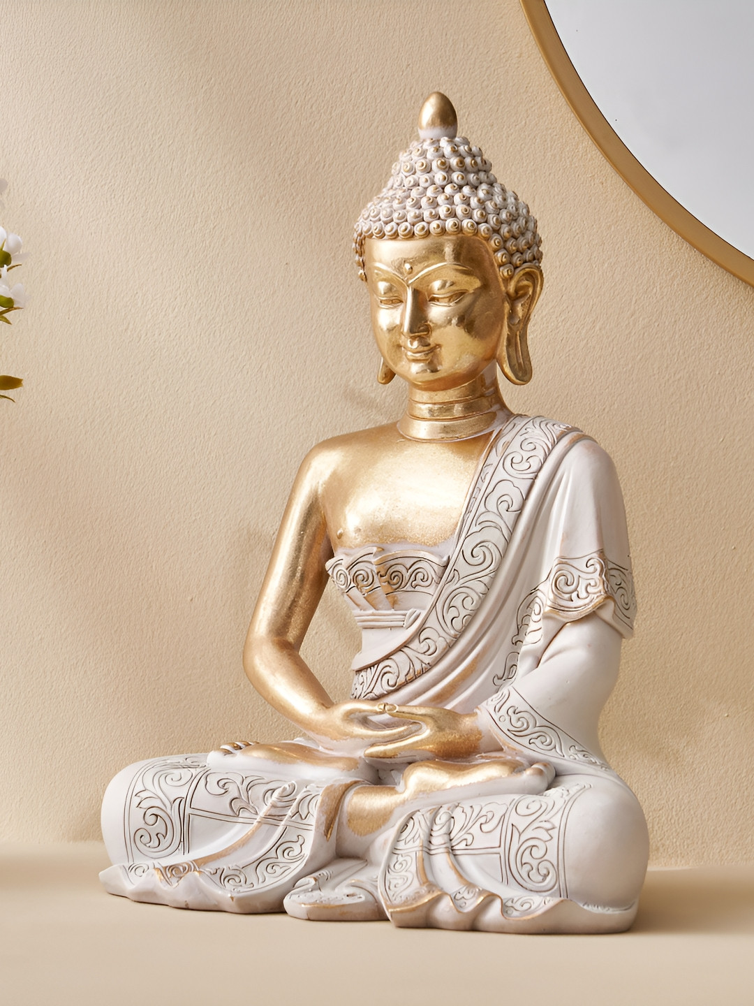 

Home Centre Beige Buddha Figurine Showpiece