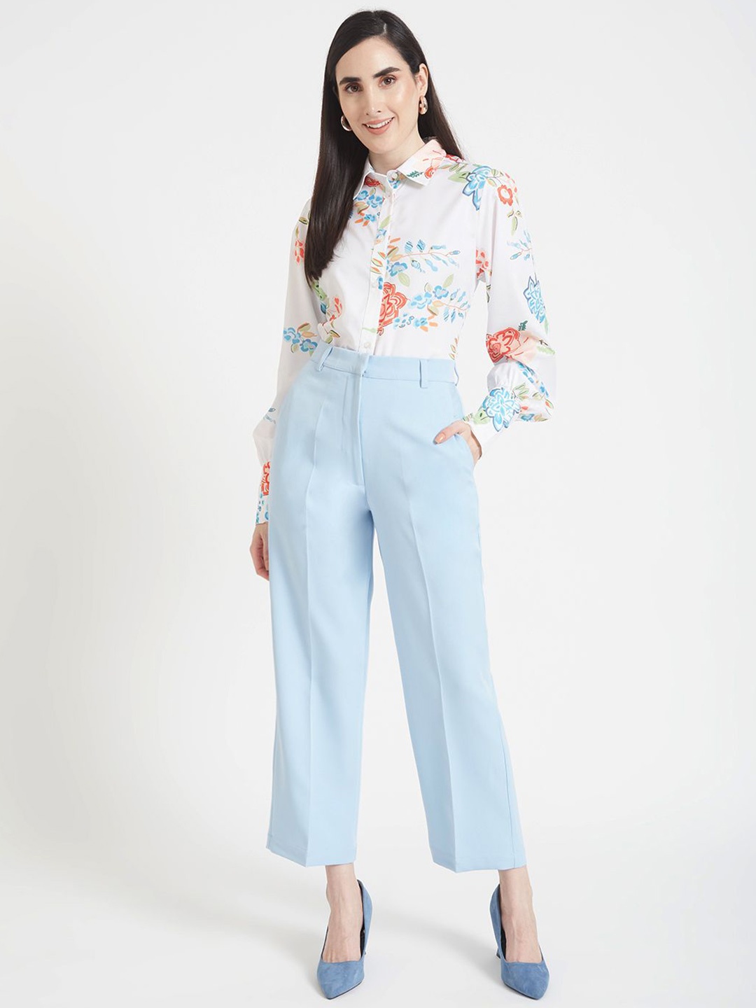 

AMSWAN Women Classic Floral Opaque Printed Casual Shirt, Multi
