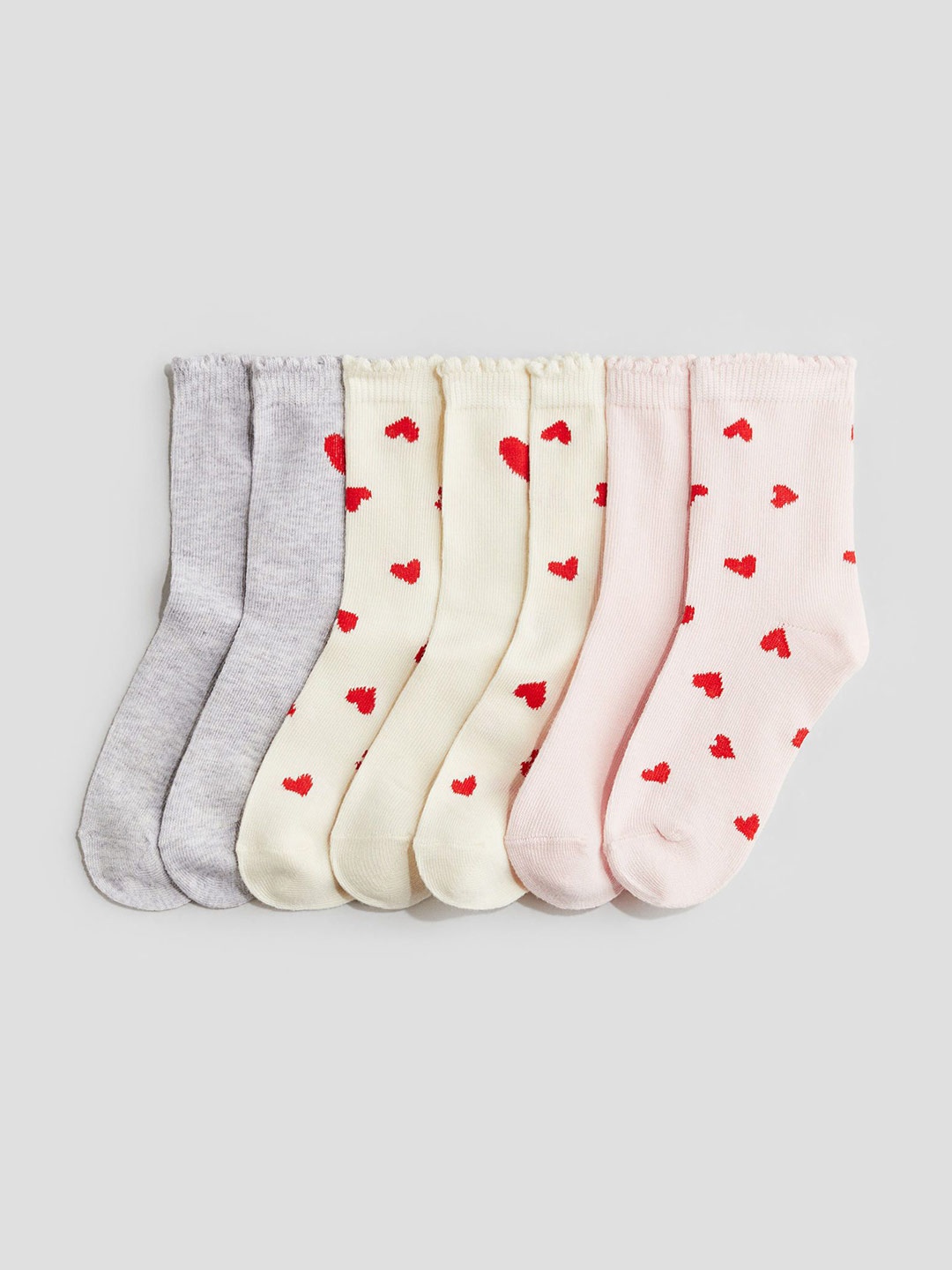 

H&M Girls 7-Pack Socks, White