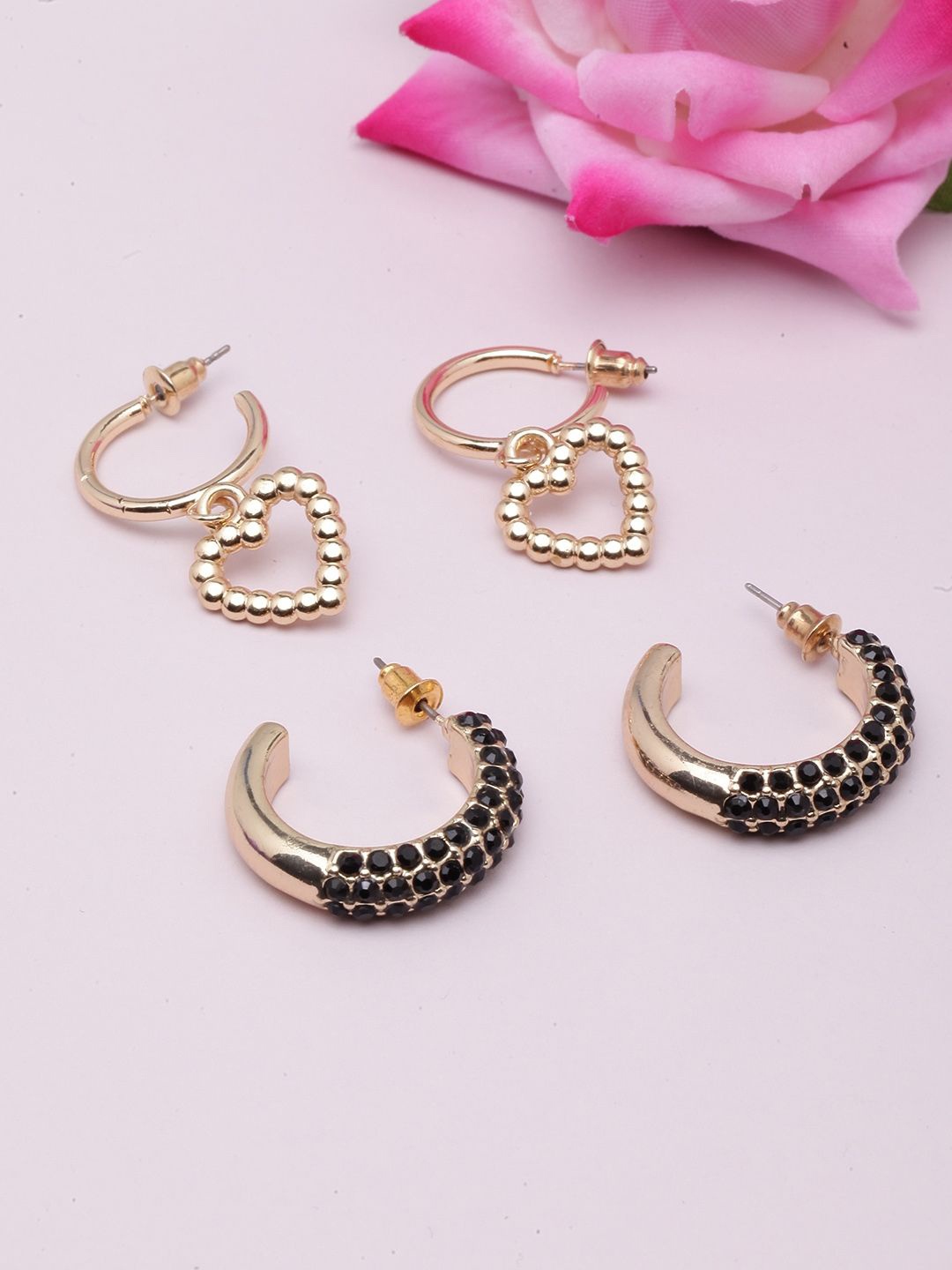 

KPOP Circular Half Hoop Earrings, Gold