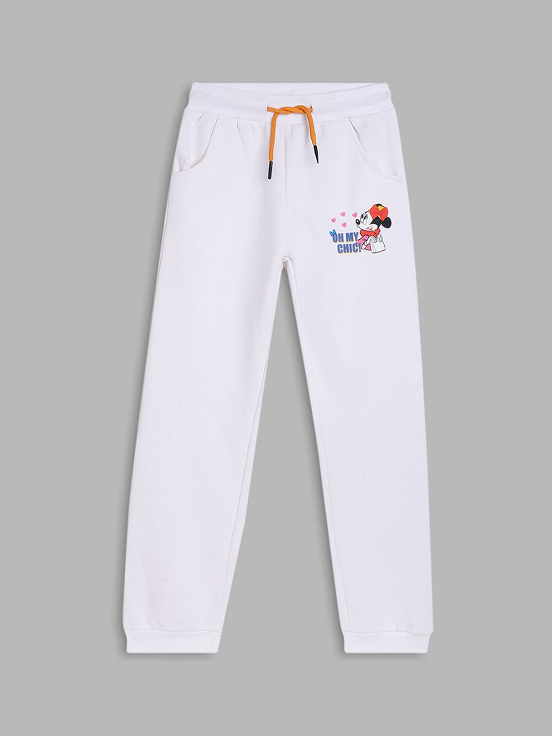 

Blue Giraffe Girls Mid-Rise Joggers, White