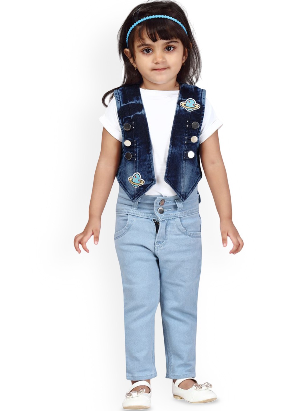 

BAESD Girls Cotton Windcheater Crop Tailored Jacket, Blue